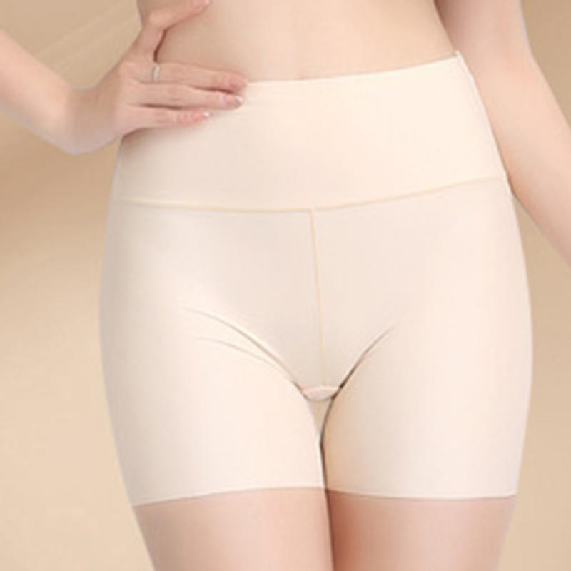 Women Fashion Sports Yoga High Waist Elastic Shorts Sexy Anti-Glare Seamless Safety Pants Boxer Briefs