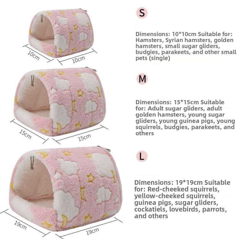Hanging Hamster Hammock Warm Cotton Small Pet Sleeping Bed New Stuffed Bird Hut for Winter