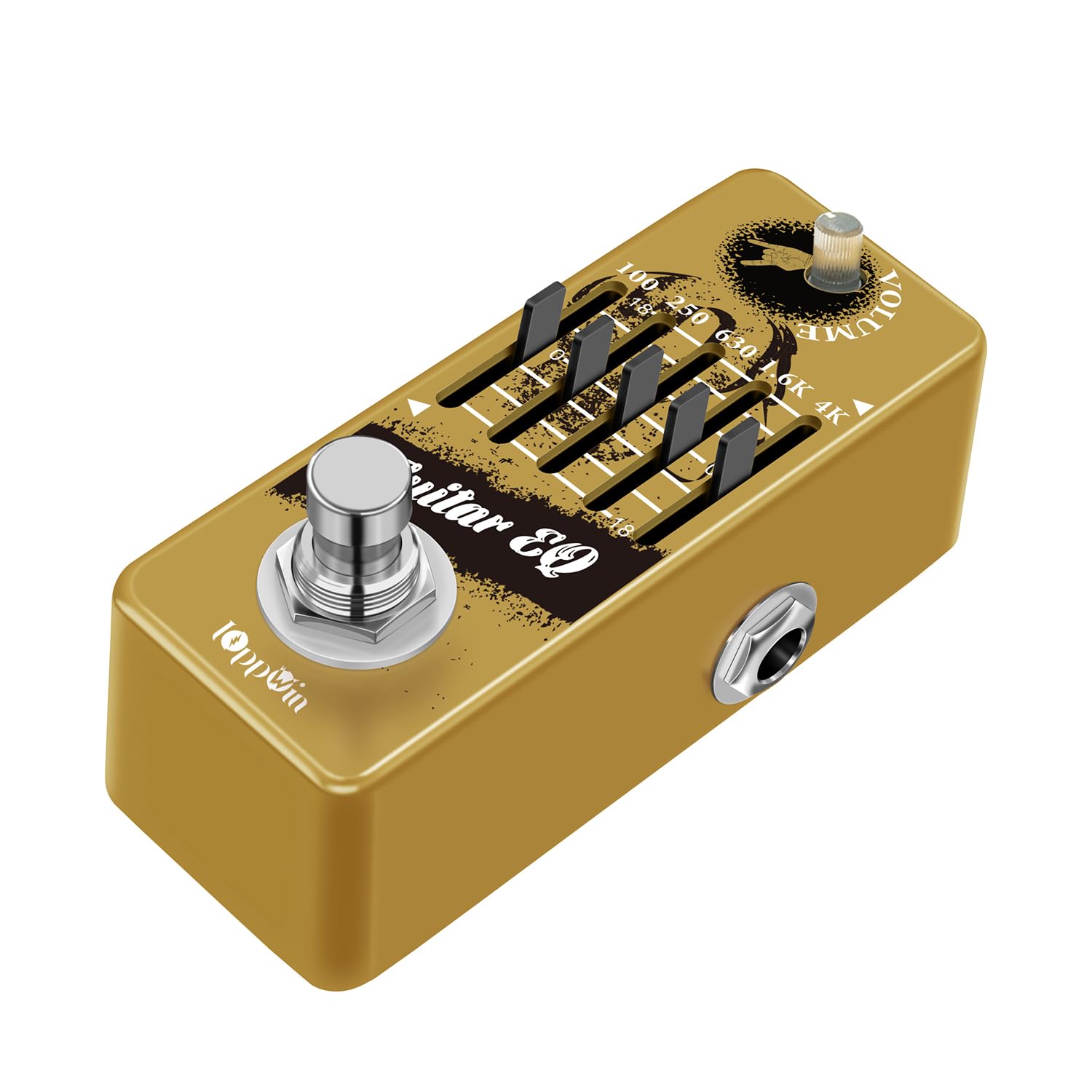 

IOppWin Guitar Pedal, 5-Band Guitar Graphic Equalizer Pedal with Master Level Control - True Bypass & Metal Shell