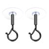 2 Pcs Adhesive Ceiling Hook No Drill Hanging Hook Wall Hook Load-Bearing Eye Hook with Safety Buckle for String Lights Plants Lanterns Wind Chime