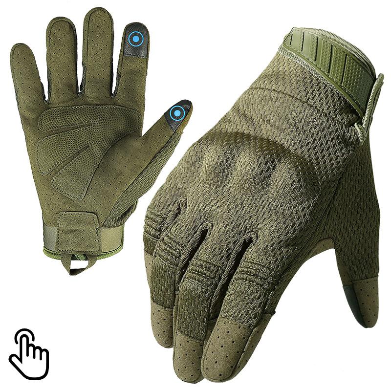 Outdoor Multifunctional Camouflage Breathable Tactical Gloves Protection Lightweight Cycling Motorcycle Gloves Touch Screen Full Finger
