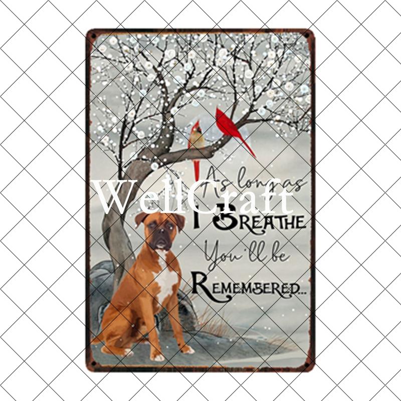 [ WellCraft ] Pet Friend Pug Boxer Dog Life Rules Tin Bath Soap  Metal Signs Posters Vintage Wall Plaque Custom Pub Decor WX-29