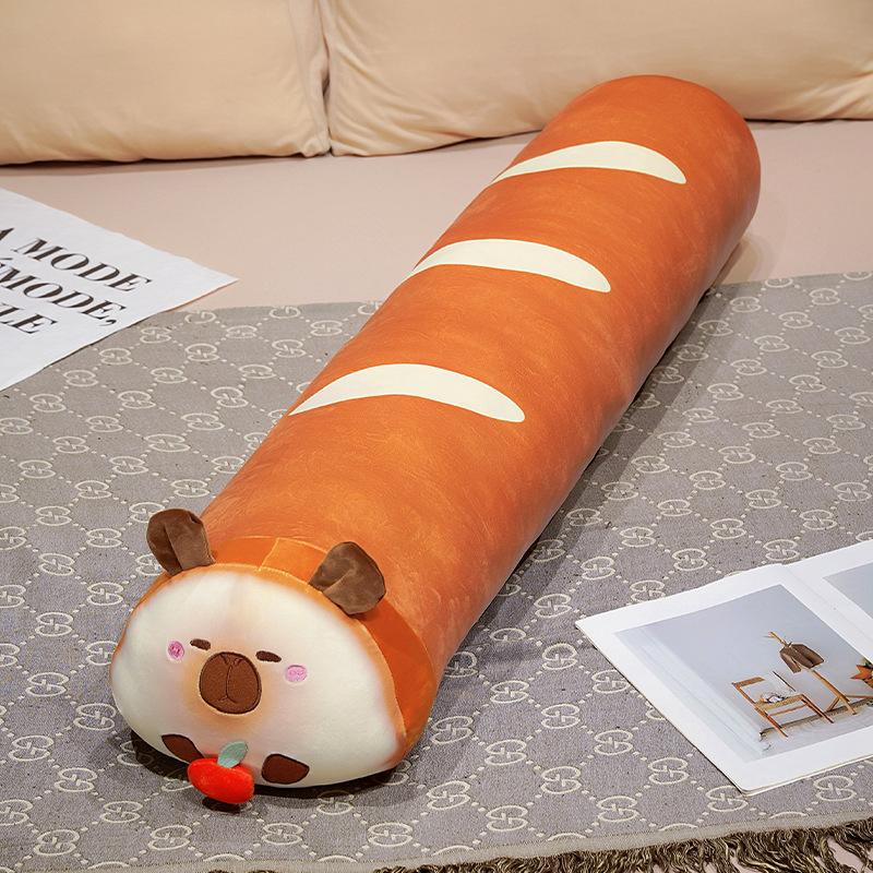 60/90/120cm Long Capybara Bread Plush Throw Pillow Soft Funny Bread Capybara Toy Sofa Cushion Home Decor Birthday Gift