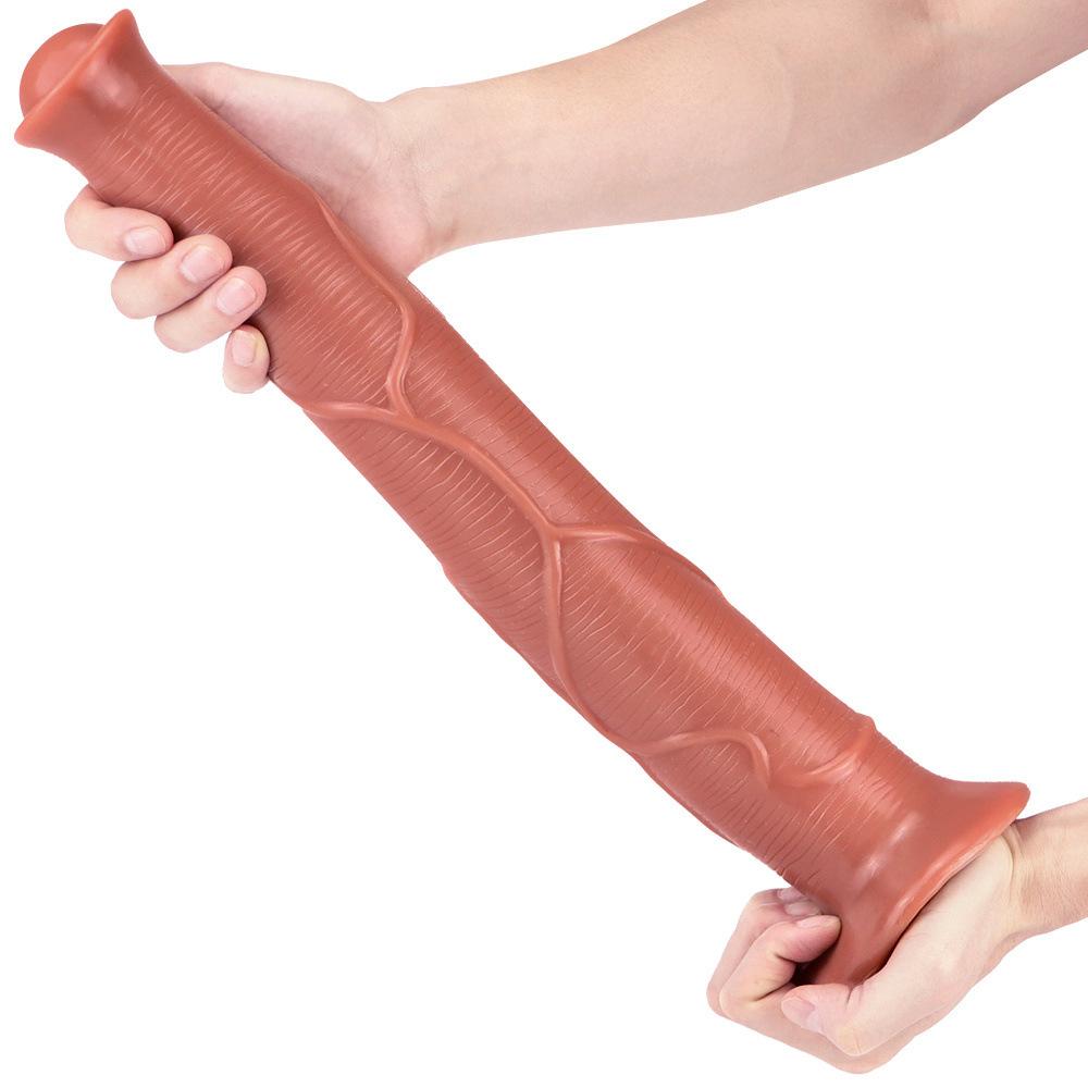 17-Zoll-Hengst-Penis, supergroß, dick, Simulationstier-Penis, weiblich, Hinterhof, männlich, Chrysantheme, Anal-Masturbationsgerät