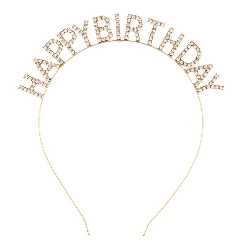 Birthday Party Headwear Headband Female Letters Happy Birthday Happy Birthday Headband Women's Headband