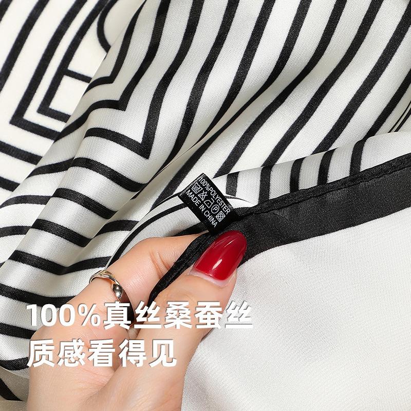 Silk Silk Scarf 100% Silkworm Lady Chinese Square Scarf Scarf For Mother'S Birthday Gift Bag