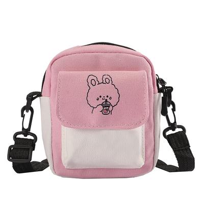 Canvas Shoulder Women's Bag Small Fashion Messenger Crossbody Bag for Girl Students Cotton Cloth Female Handbags