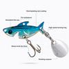 3.8CM/10G Metal Shark Fishing Lure with Spinner Sequin Treble Hooks Long Casting Artificial Hard Bait Freshwater Saltwater Trout