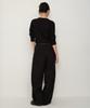 MUSINSA STANDARD WOMAN Women'S Synthetic Suede Deep Tuck Wide Pants [Black]