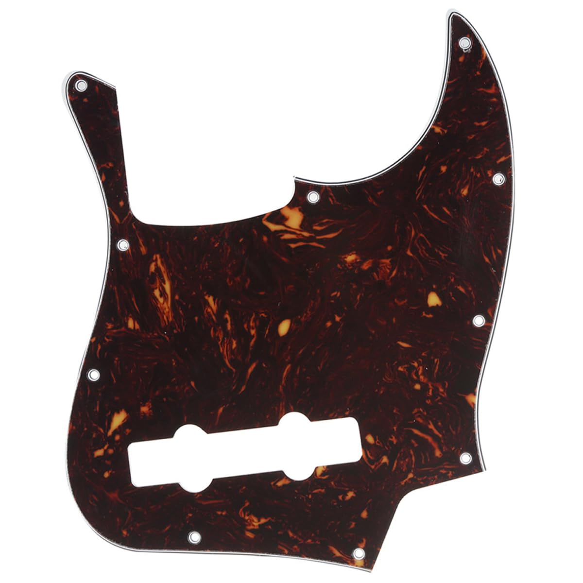 

Musiclily Pro 10-Hole JB Jazz Bass Pickguard for 5-String Fender Mexican Jazz Bass, Tortoiseshell Pattern, 4-Piece Set