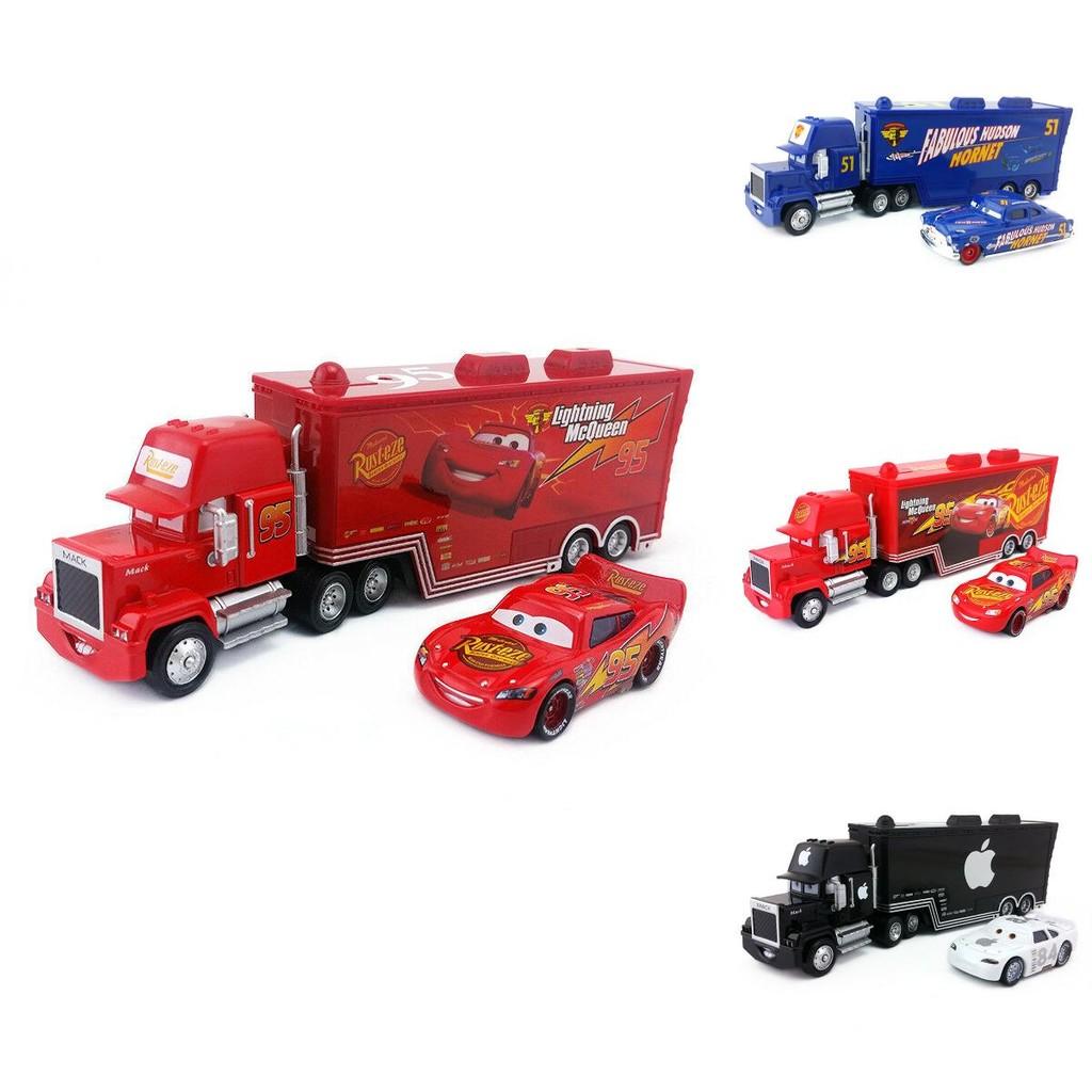 Pixar Cars Hexagon Castle Tent Kids Toy Set With Mack Lightning Mcqueen King Jackson Storm Racers