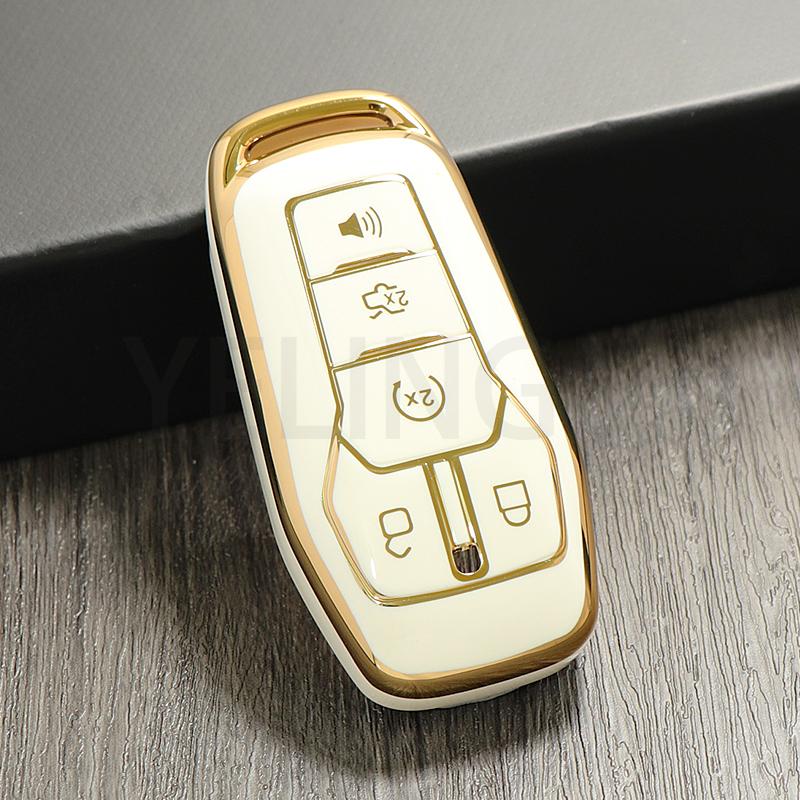 5 Buttons TPU Car Remote Key Case For Ford Fusion F-150 Edge Explorer Mustang Lincoln MKZ MKC Platinum 2016 F150 Lariat  Cover