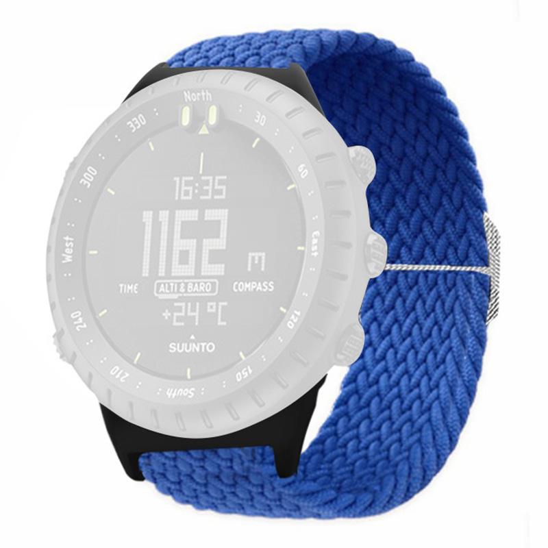 For Suunto Core Watch Band Stretchy 22mm Soft Nylon Elastic Braided Strap