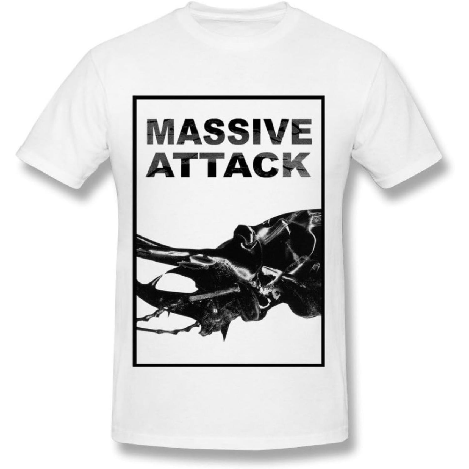 DONVAN Men s Massive Attack Mezzanine T-Shirt M White S