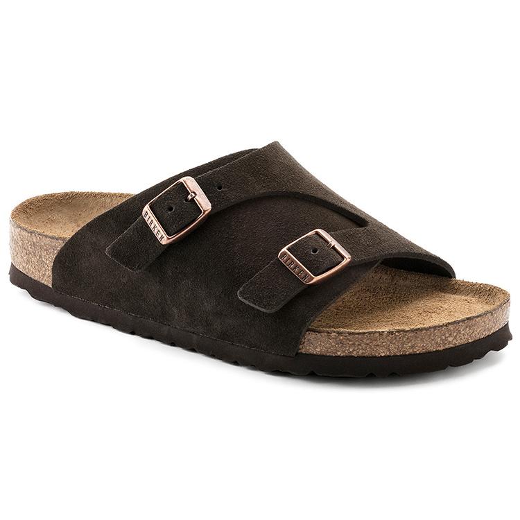 Birkenstock Zrich Soft Footbed Suede Leather Narrow Fit 'Mocha' 1009531