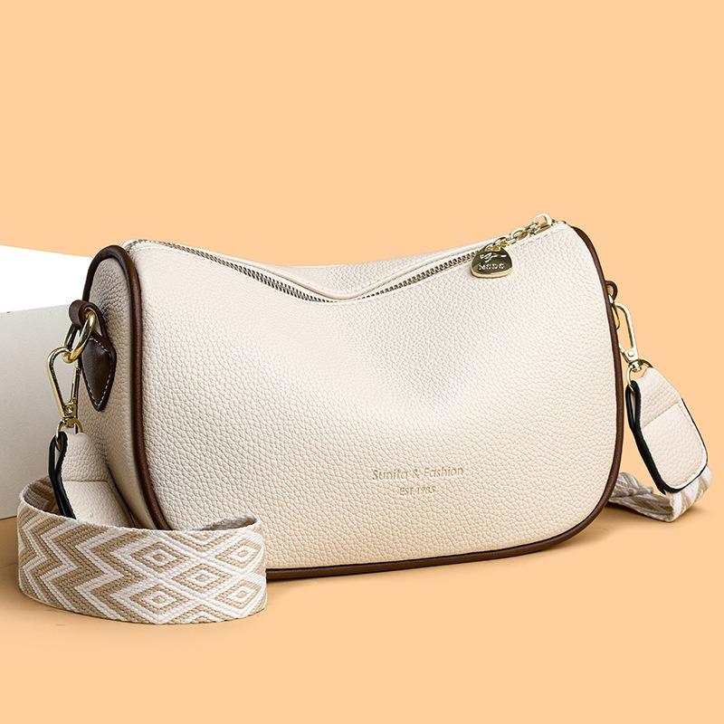 Bolso de Mujer de Cuero Suave Moda Bolso de Hombro Cruzado de Cuero Suave Bolso Almohada Popular