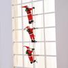 Santa Claus Climbing Ladder Ornament - Christmas Window Hanging Decoration