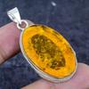 Baltic Amber Gemstone 925 Sterling Silver Jewelry Pendant 1.97"