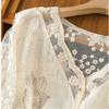 DIMANAF 2025 Summer Women Lace T-Shirt Basic New Fashion Tops Lace Tees Casual Loose Tees