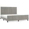 VidaXL Cadre de lit avec tête de lit Gris clair 160x200 cm Velours3125763