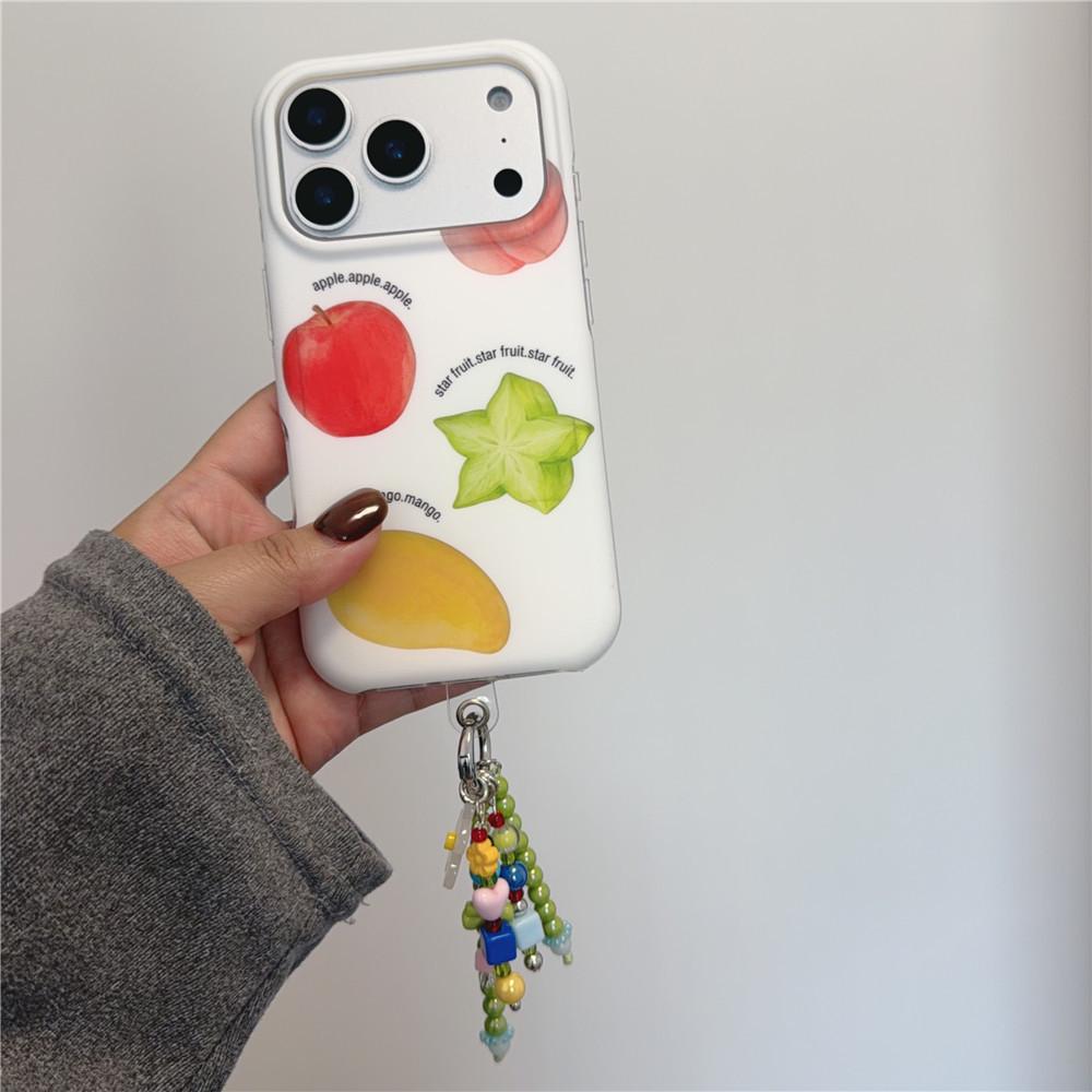 Korean Fruit-Themed Bracelet & Case Set for iPhone 17Pro, 16PM, 15Pro, 14/13