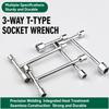 3-Way Hex Socket Spanner T Handle Hex Socket Hand Tool Portable Socket Wrench  Home Appliance