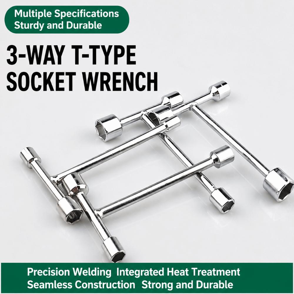 3-Way Hex Socket Spanner T Handle Hex Socket Hand Tool Portable Socket Wrench  Home Appliance
