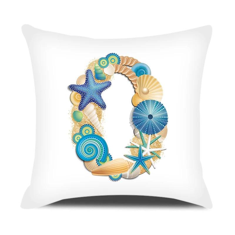 Față de pernă cu scrisori în stil oceanic, birou, sufragerie, ornamente pentru mașini, față de pernă