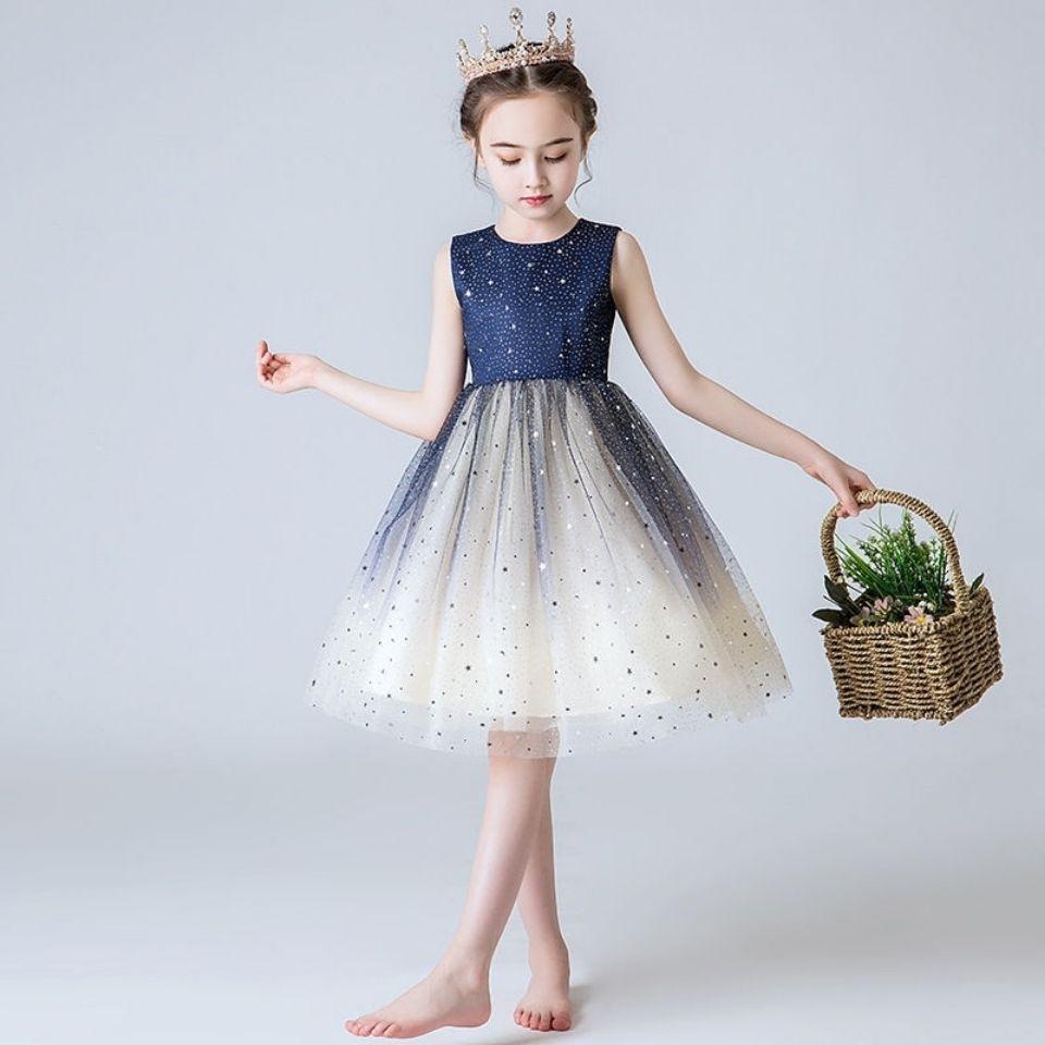 Girls' Dresses Spring and Summer Dresses Fluffy Dresses Girls' Mesh Princess Dresses Children's Dresses Performance Costumes