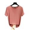 Women's Plus Size Round Neck Short Sleeve T-Shirt - Summer Solid Color Versatile Inner/Outer Layer
