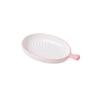 Küchenutensil Ellipse Keramikmörser mit Griff Multifunktionale Ingwerreibe Tragbare Mahlschale Küche