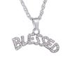 Exaggerated Personality Trendy Mens Necklaces with Diamonds and Personalized Letters Hip Hop Pendant Mens Street Accessories