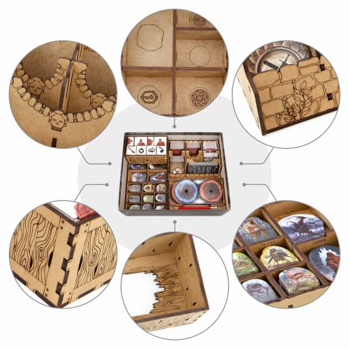 TowerRex Organizer Storage Insert Accessory Upgrade for Gloomhaven Lion's Jaws Board Game