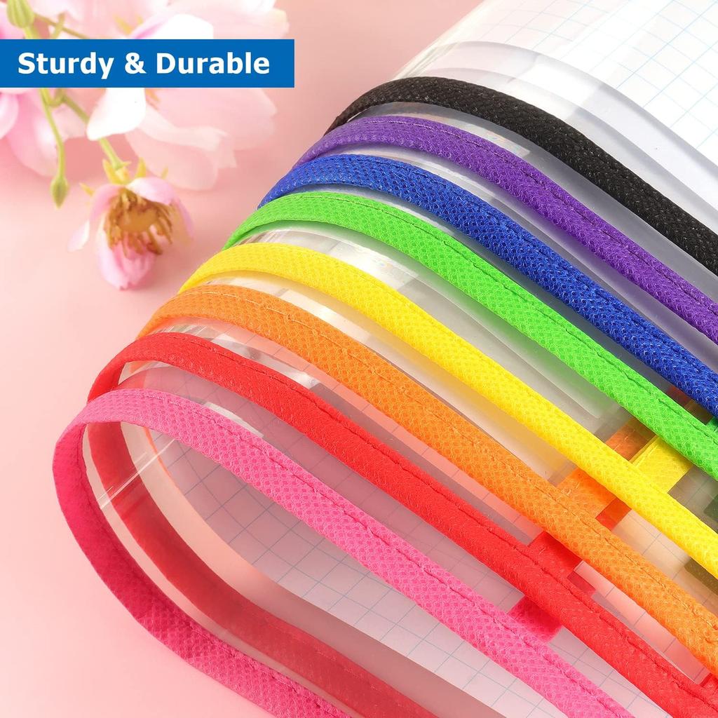 Tamaki 8 Pack Dry Erase Pockets Sleeves with Rings, 10 x 14 Inch Ticket Holders Clear Plastic Sheet Protectors for Teacher Classroom Supplies, 8
