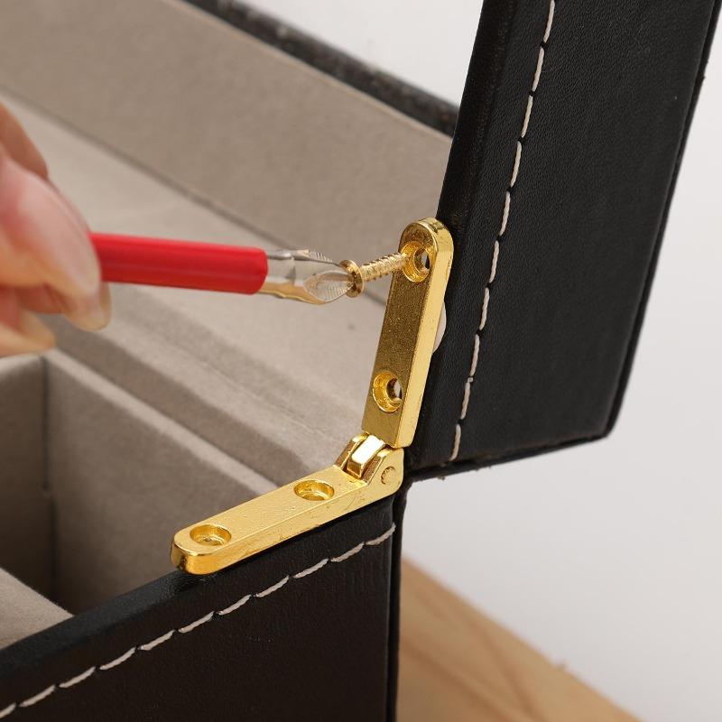 Mini Zinc Alloy Hinges Heavy Duty Folding 90 Degree Hinges With Screws For Wooden Box Jewellery Case Furniture Hardware Hinge