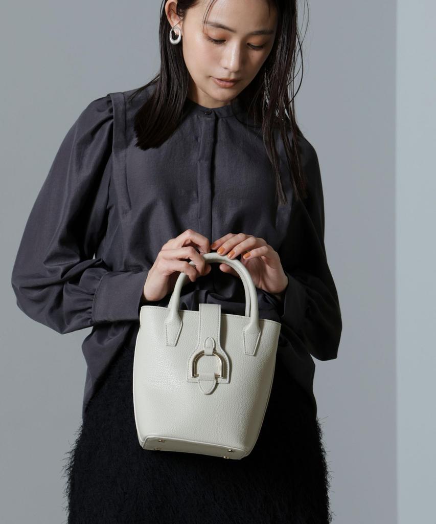 Nano Universe Buckle Mini Bag, Women's, F 037, Ivory, 669-4232305