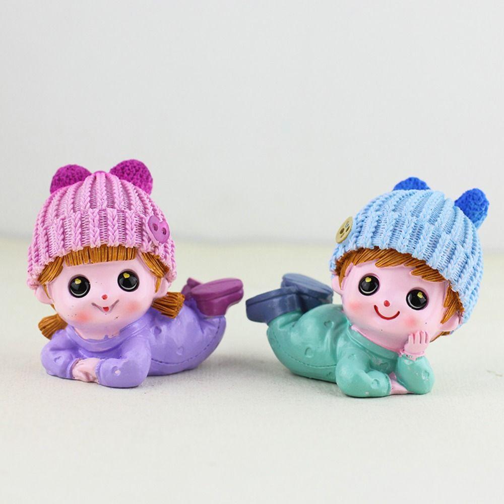 2PCS Hand Made Home Cute Elf Doll Love Doll Cartoon Elf Model Toy  Automotive Interior Decoration