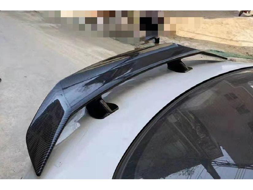 ABS Carbon Fiber Texture No-Drill Rear Spoiler for GT Sports Cars - B Style Airplane Wing