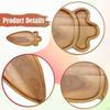 Wood Serving Tray Food Platter Dried Fruit Plate for Tea Vegetable