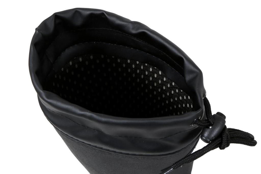 Akiriko Moz Rain Tight Hood TPE Urethane Size 23cm Boots, Mid-Length, Fit, & Drawcord, Material, Non-Slip Sole, Liner, Black,