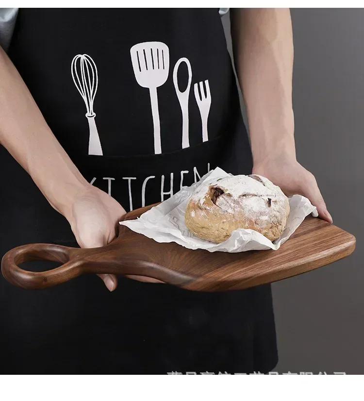 Placi de tocat solide din nuc negru Tava din lemn Tabla pentru pizza Tabla de taiere Ustensile de bucatarie pentru copt Paine Fructe Tabla lipicioasa