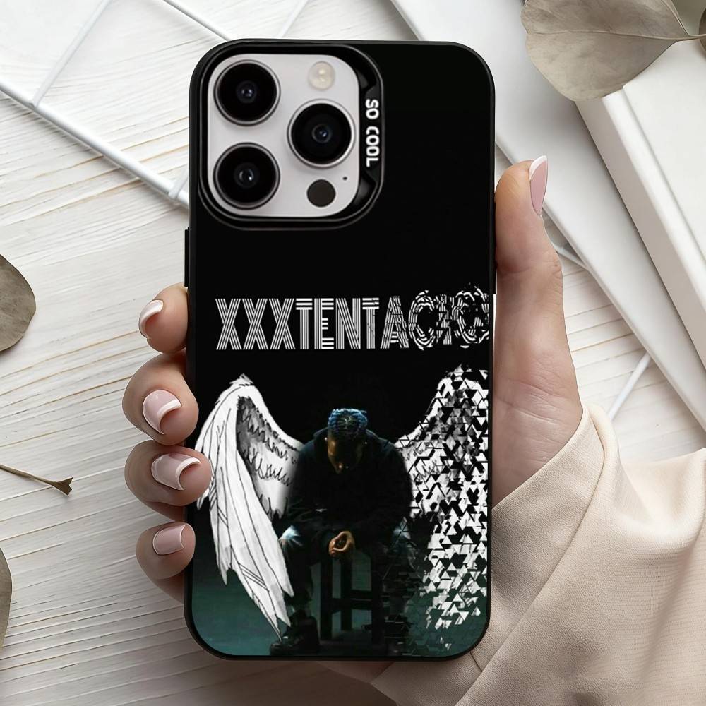R-Rapper X-XXXTentacionS Phone Case For iPhone17,16,15,14,13,12,11 Plus,Pro Max Candy Silver Plated Inside Cover