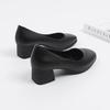 Not Tired Feet Comfortable High Heels 2025 Spring New Thick Heel French Single Shoes Women's Shallow Mouth Temperament Black Work Shoes