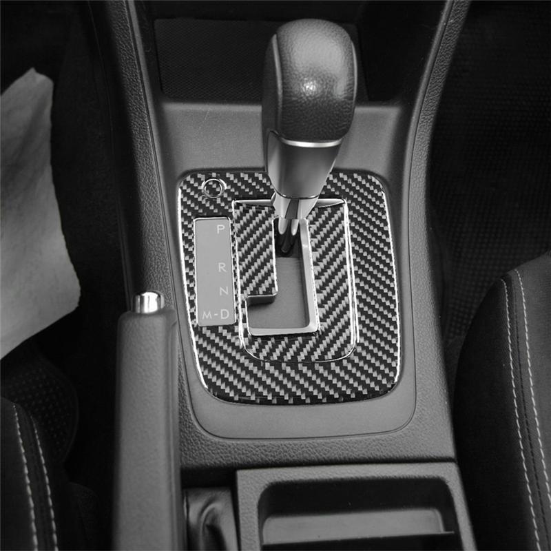 L10A Console Gear Shift Panel Accessories–Carbon Fiber Trim Cover For Subaru Impreza 2012-2016 & Crosstrek XV 2013-2017 LHD