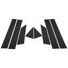ABSOPRO Door Pillar Window Trim Stickers for Pillar Door Outer Exterior Covers for Ford EcoSport Black Anti-Scratch Posts, 2018-2022,