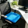 Cuscino per Seduta in Gel Blu, Design a Nido d'Ape Traspirante, Cuscinetto per Alleviare la Pressione per Sedia da Ufficio, Auto, Sedia a Rotelle