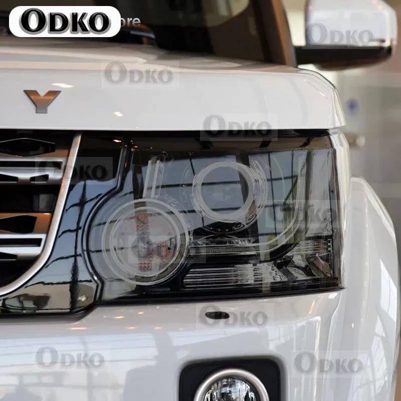 Car Headlight Tint Smoked Black Protective Film Transparent TPU Sticker For Land Rover Discovery 4 LR4 2009-2016 Accessories