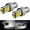 2Pcs 12V LED Reversing Lights Fog Light Turn Signal Brake Lamp P21W BA15S 1156 7506 Xenon White 6500K 4014 45 PCS LED Chips