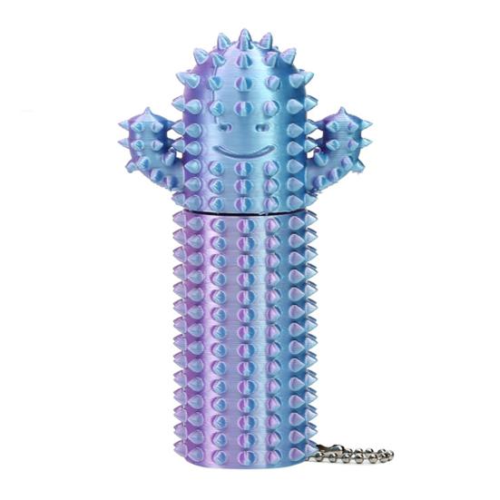 Stress Relief Spiky Cactus Fidget Toy Textured PLA Smiling Cactus Toy Portable Travel Cactus Pain Stimming Tool Sensory Toy