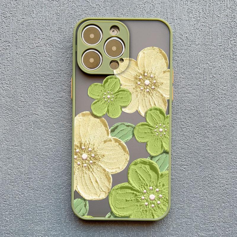 Stylish Phone Case For iPhone 14 15 16 Plus Pro Max 17 11 12 13 Mini Pro Max Oil Painting Flower Cute Floral Exquisite Covers